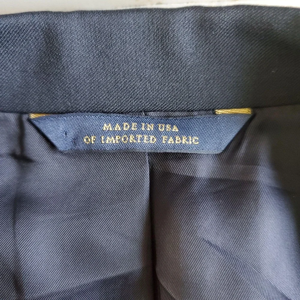 Brooks Brothers 1818 Madison Suit Mens 46R W41 Navy Wool Estrato Tailored USA